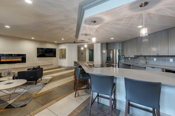 Resident lounge at the tribute apartments in raleigh, nc 27612